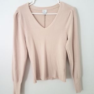 NWT A New Day Pink V-neck Sweater Size Large